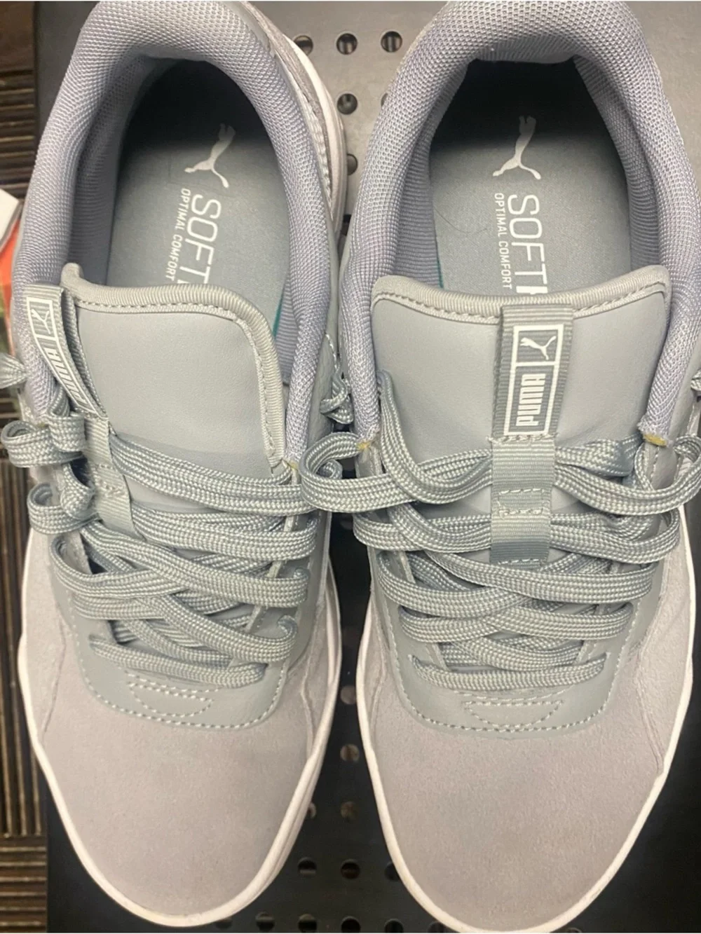 Puma SoftFoam+ Gray Sneakers Suede Leather Low Top Men’s 8.5